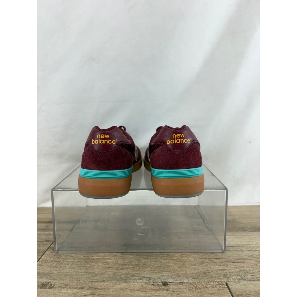 New Balance AM574HNS Mens 9.5 Burgundy Suede Skate Shoes Gum Sole Low Top - Picture 6 of 9